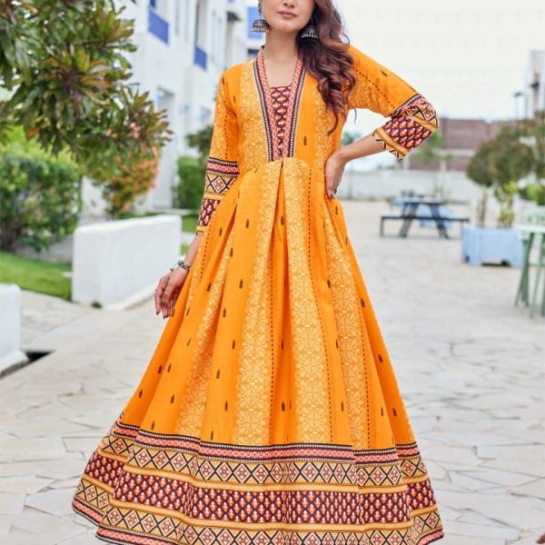 Golden Glow Ethnic Yellow Anarkali